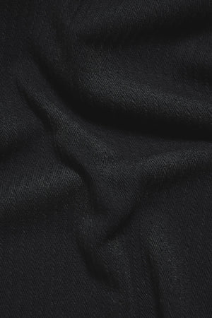 Fine Textured Stripe Cuban Collar Shirt in Black - TAILORED ATHLETE - USA