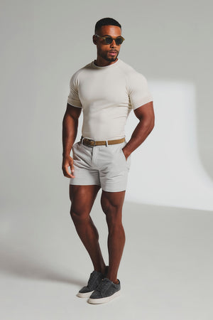 Fine Tipped T-Shirt in Alabaster and White - TAILORED ATHLETE - USA