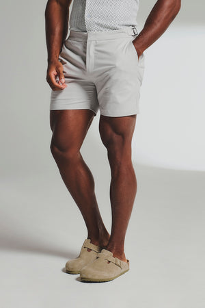 Smart Chino Side Adjuster Shorts in Dove Grey - TAILORED ATHLETE - USA
