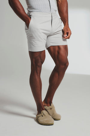 Smart Chino Side Adjuster Shorts in Dove Grey - TAILORED ATHLETE - USA