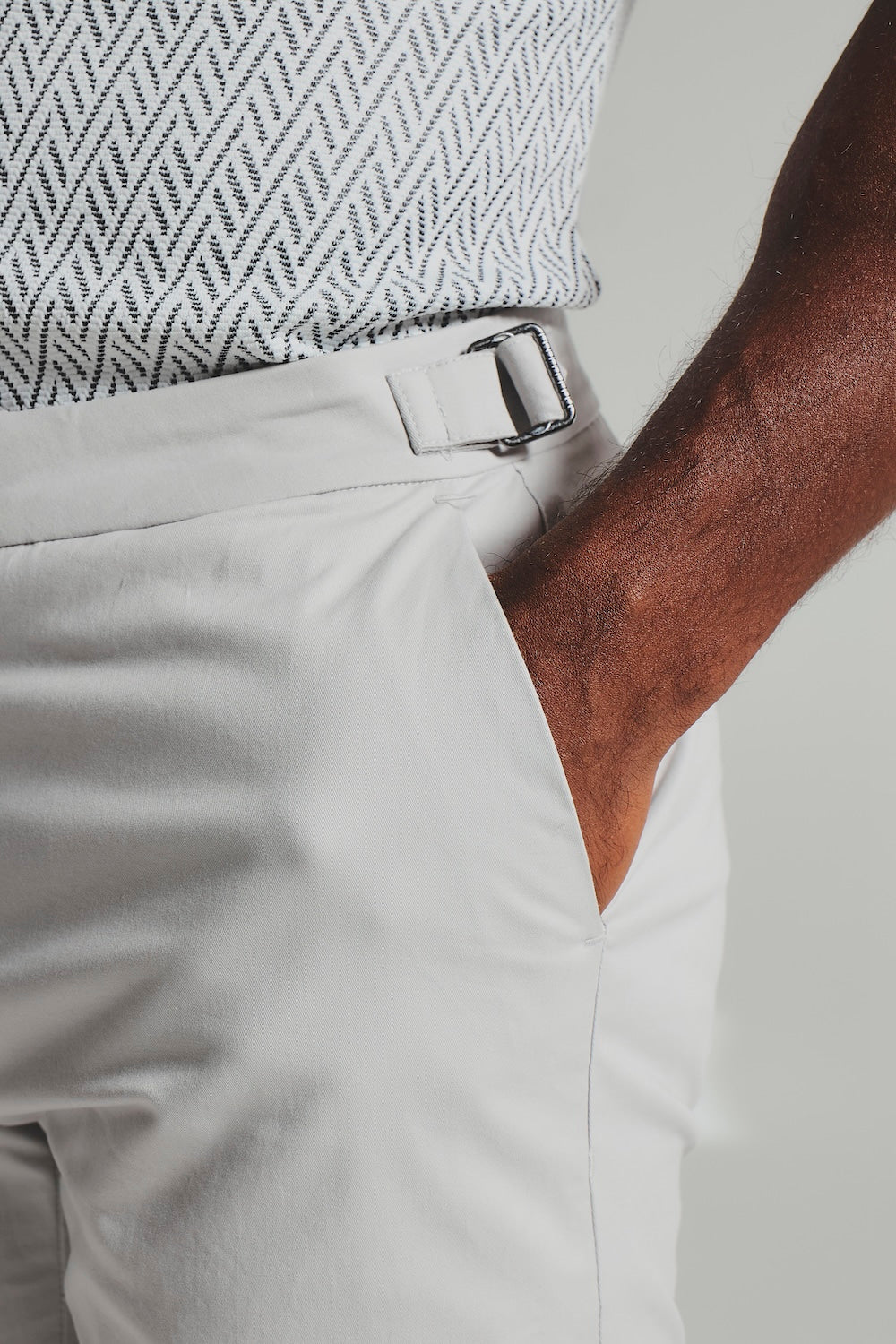 Smart Chino Side Adjuster Shorts in Dove Grey - TAILORED ATHLETE - USA