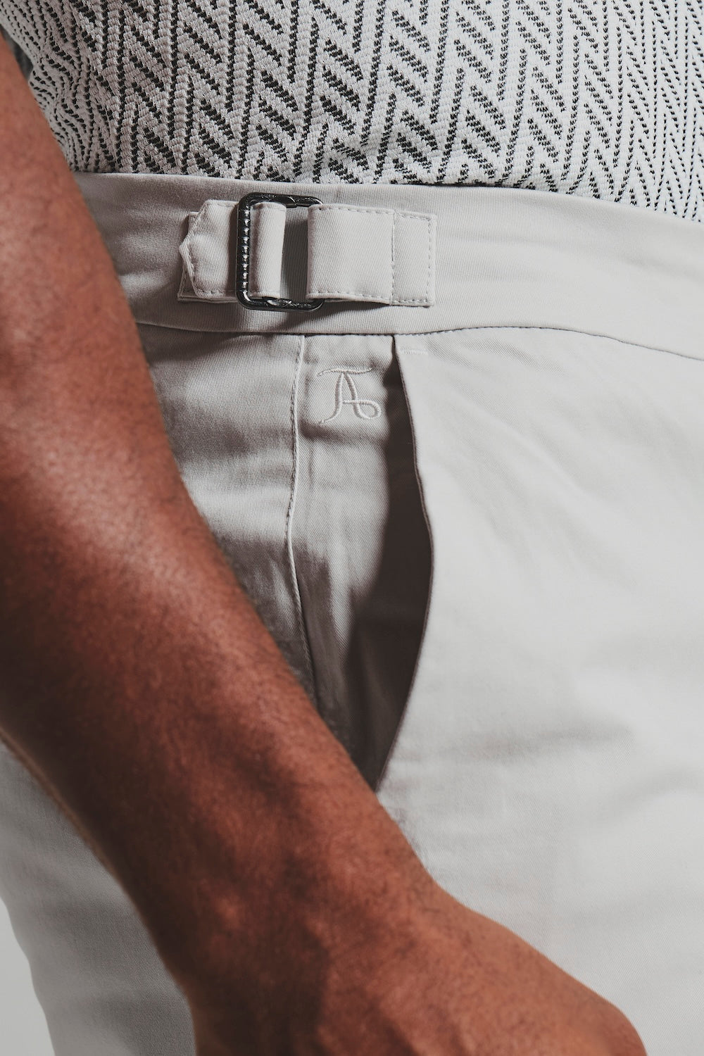Smart Chino Side Adjuster Shorts in Dove Grey - TAILORED ATHLETE - USA