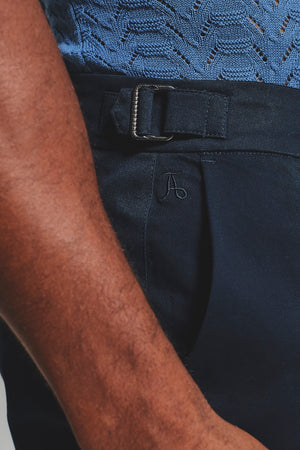 Smart Chino Side Adjuster Shorts in Navy - TAILORED ATHLETE - USA