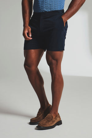 Smart Chino Side Adjuster Shorts in Navy - TAILORED ATHLETE - USA