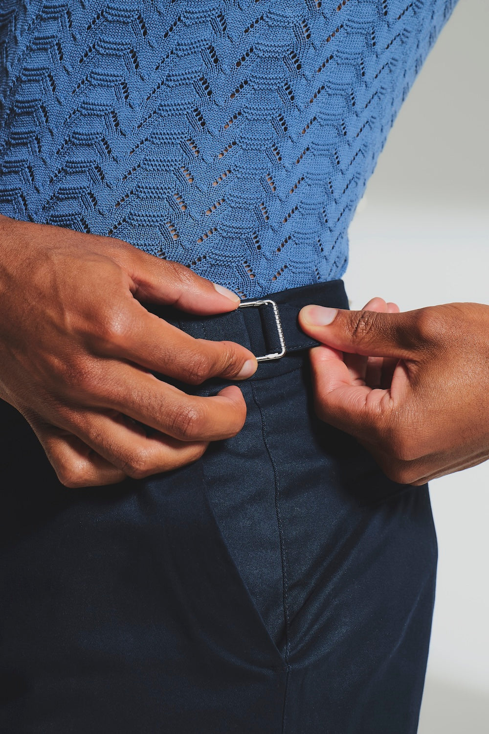 Smart Chino Side Adjuster Shorts in Navy - TAILORED ATHLETE - USA