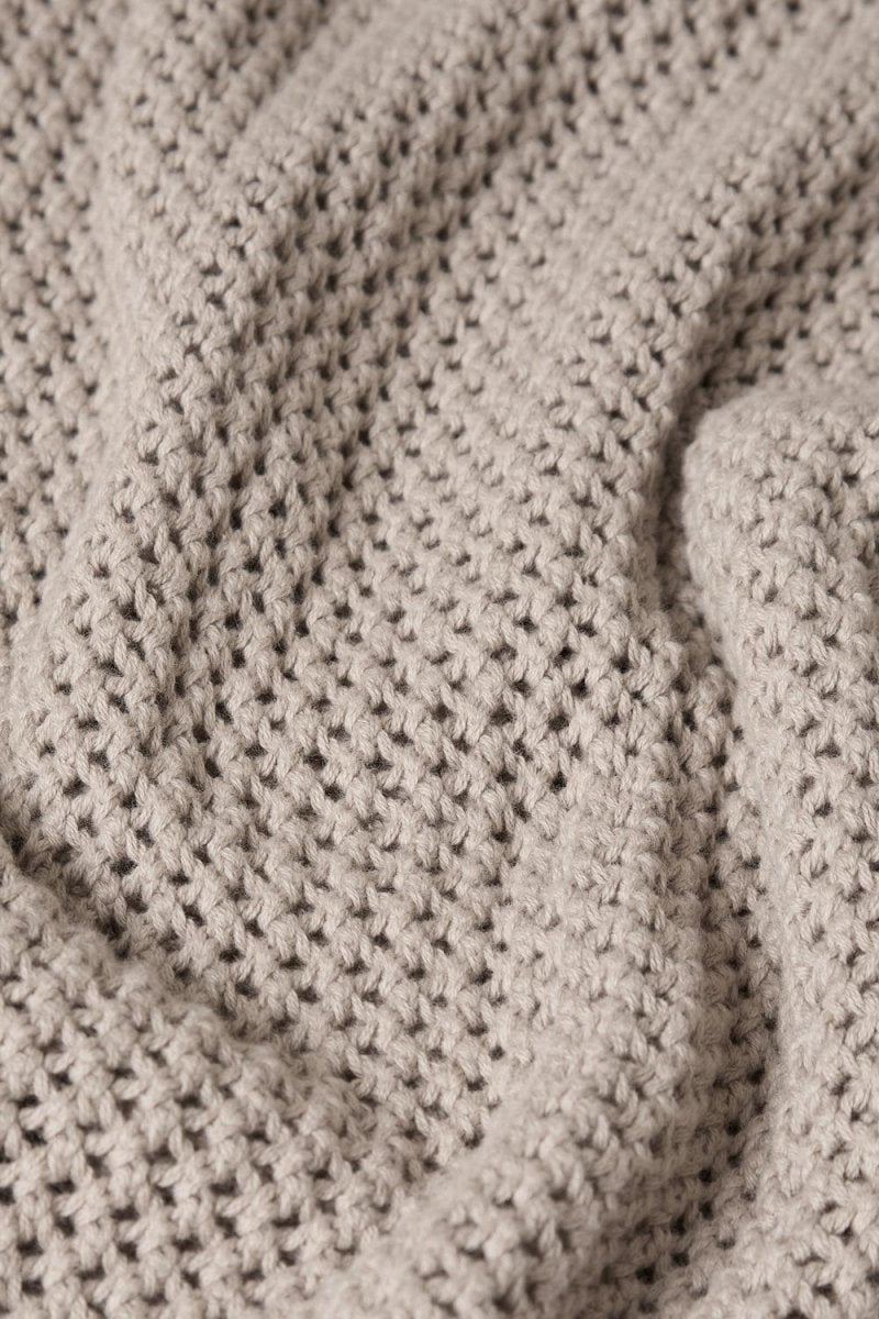 Crochet Knitted Shirt in Neutral - TAILORED ATHLETE - USA