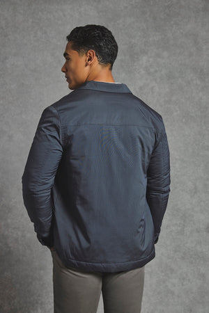 Shower Resistant Padded Coat Jacket in Navy - TAILORED ATHLETE - USA