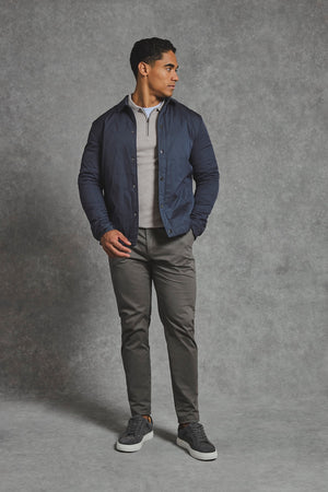 Shower Resistant Padded Coat Jacket in Navy - TAILORED ATHLETE - USA