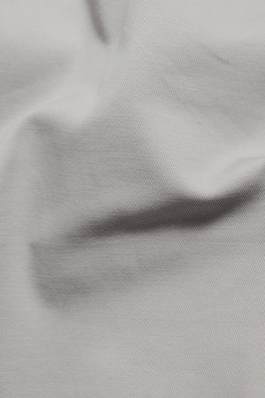 Smart Pleated Cotton Side Adjust Shorts in Pale Grey