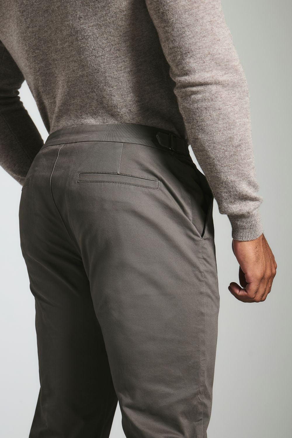 Smart Chino Side Adjuster Pants in Mocha