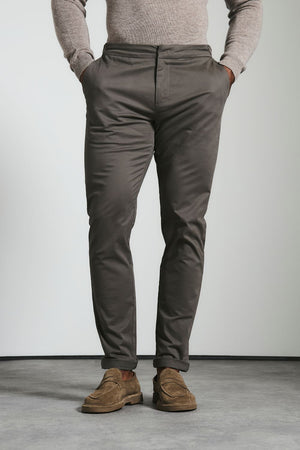 Smart Chino Side Adjuster Pants in Mocha