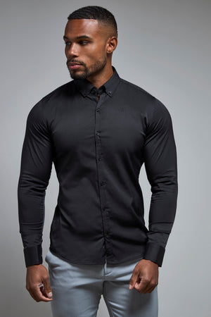 Athletic Fit Signature Shirt 2.0 in Black - TAILORED ATHLETE - USA