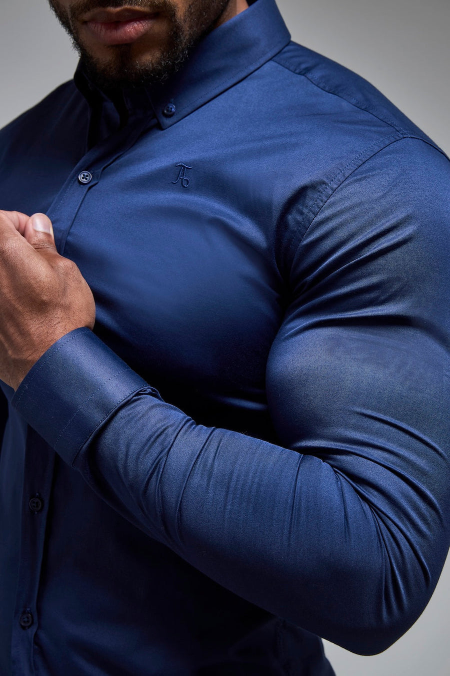 Athletic Fit Signature Shirt 2.0 in French Navy - TAILORED ATHLETE - USA