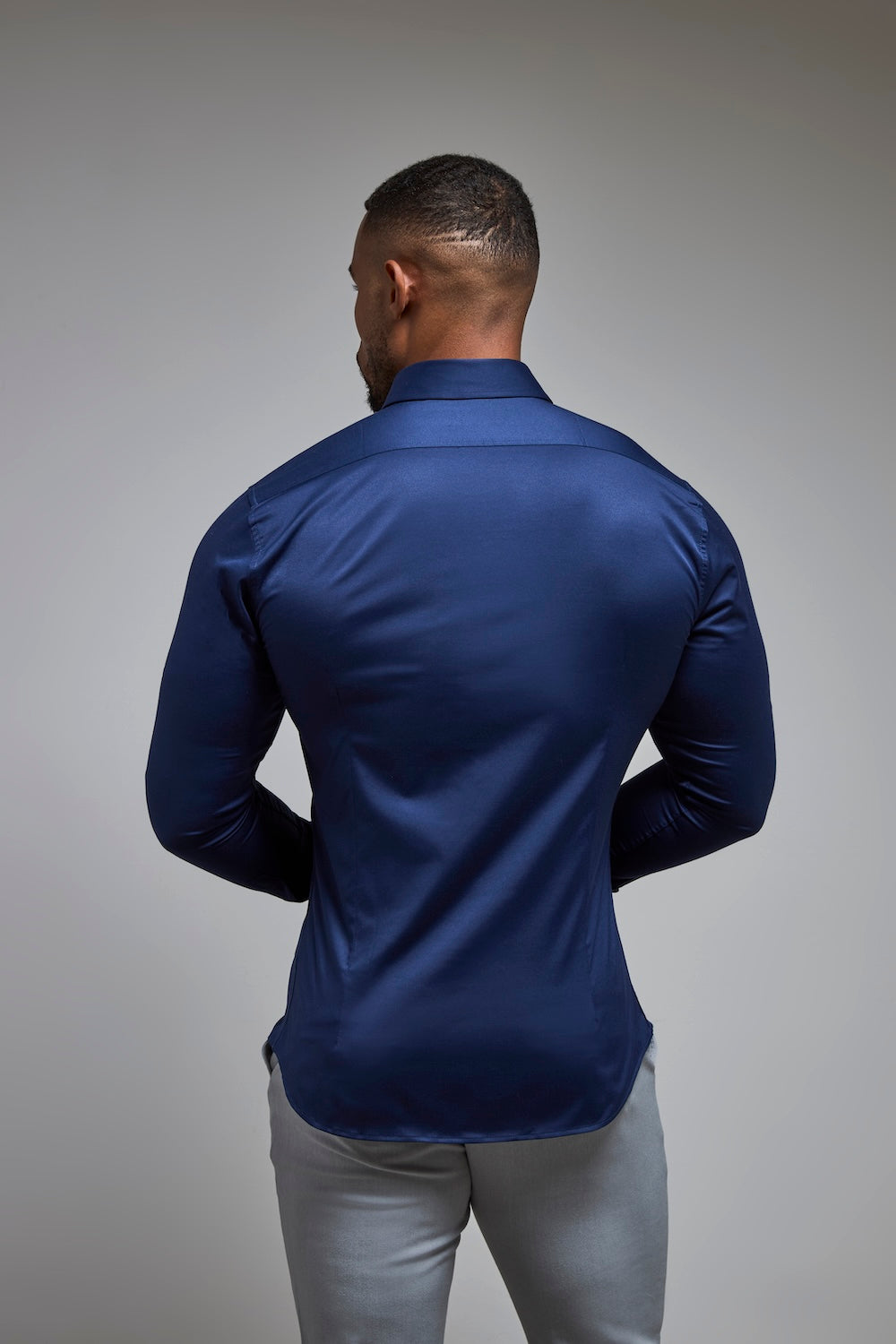 Athletic Fit Signature Shirt 2.0 in French Navy - TAILORED ATHLETE - USA