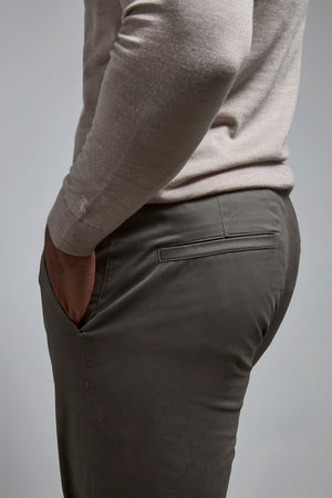Smart Chino Side Adjuster Pants in Mocha - TAILORED ATHLETE - USA