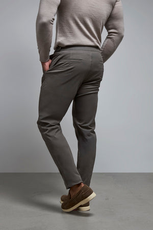 Smart Chino Side Adjuster Pants in Mocha - TAILORED ATHLETE - USA