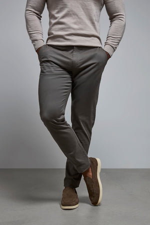 Smart Chino Side Adjuster Pants in Mocha - TAILORED ATHLETE - USA