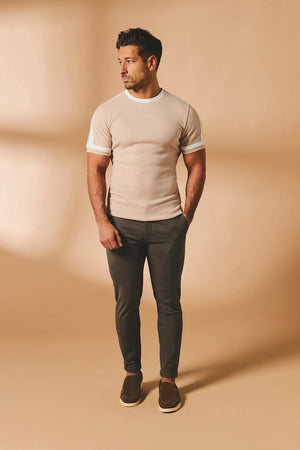 Smart Chino Side Adjuster Pants in Mocha - TAILORED ATHLETE - USA