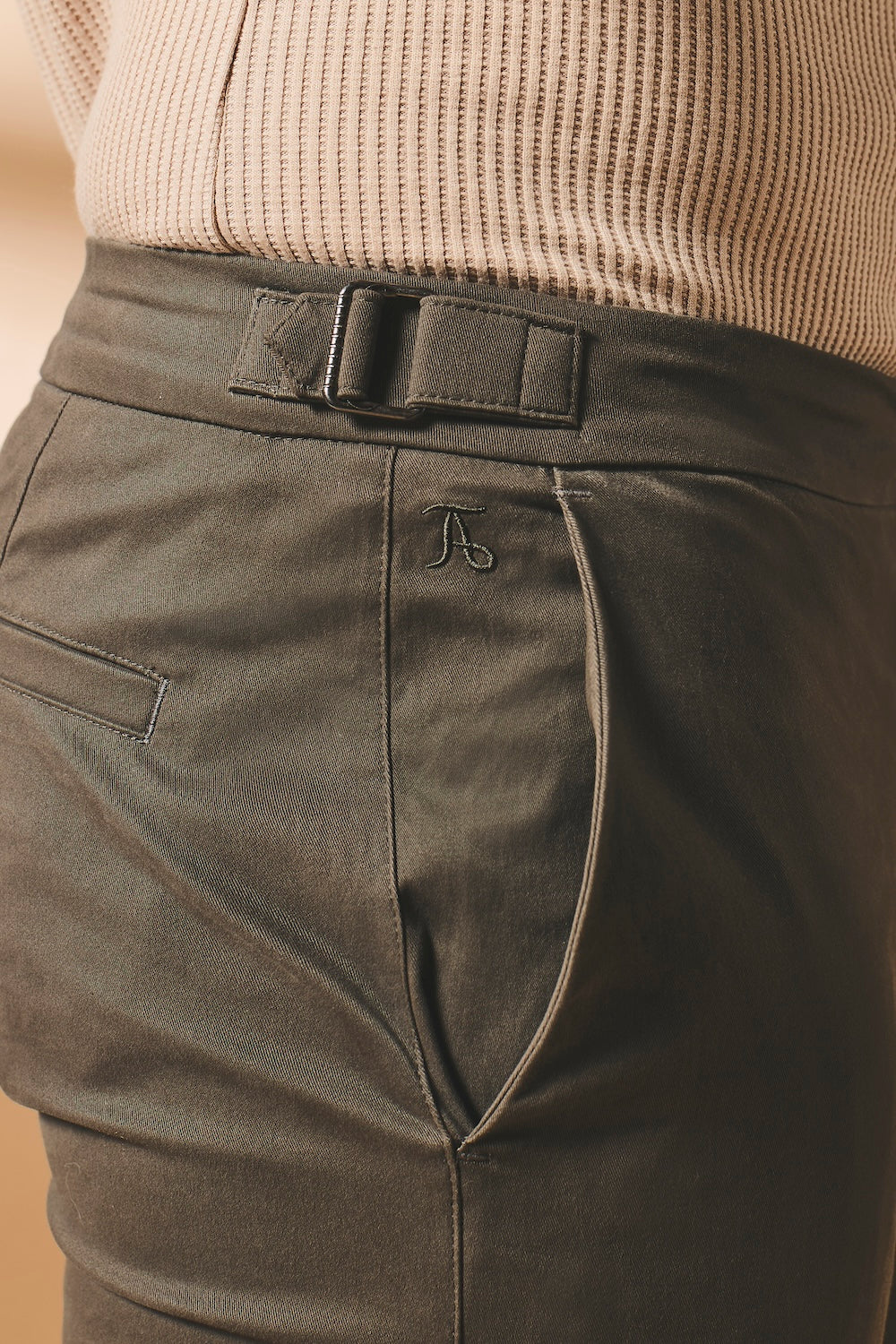 Smart Chino Side Adjuster Pants in Mocha - TAILORED ATHLETE - USA