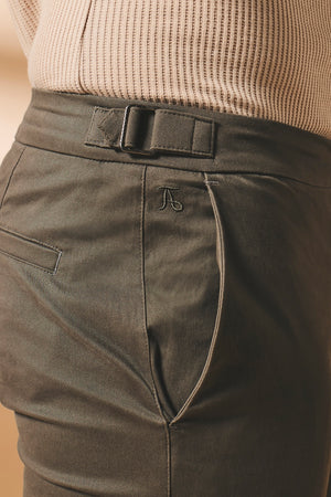 Smart Chino Side Adjuster Pants in Mocha - TAILORED ATHLETE - USA