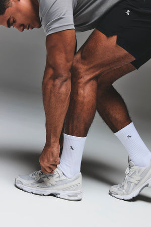 3 Pack Sports Socks In White - TAILORED ATHLETE - USA