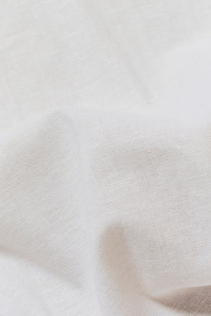 Stretch Linen Blend Button Through Shirt in White - TAILORED ATHLETE - USA