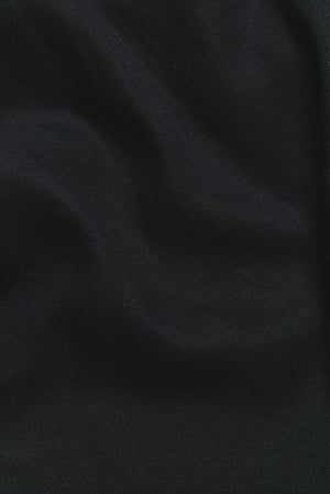 Stretch Linen Blend Button Through Shirt in Navy - TAILORED ATHLETE - USA