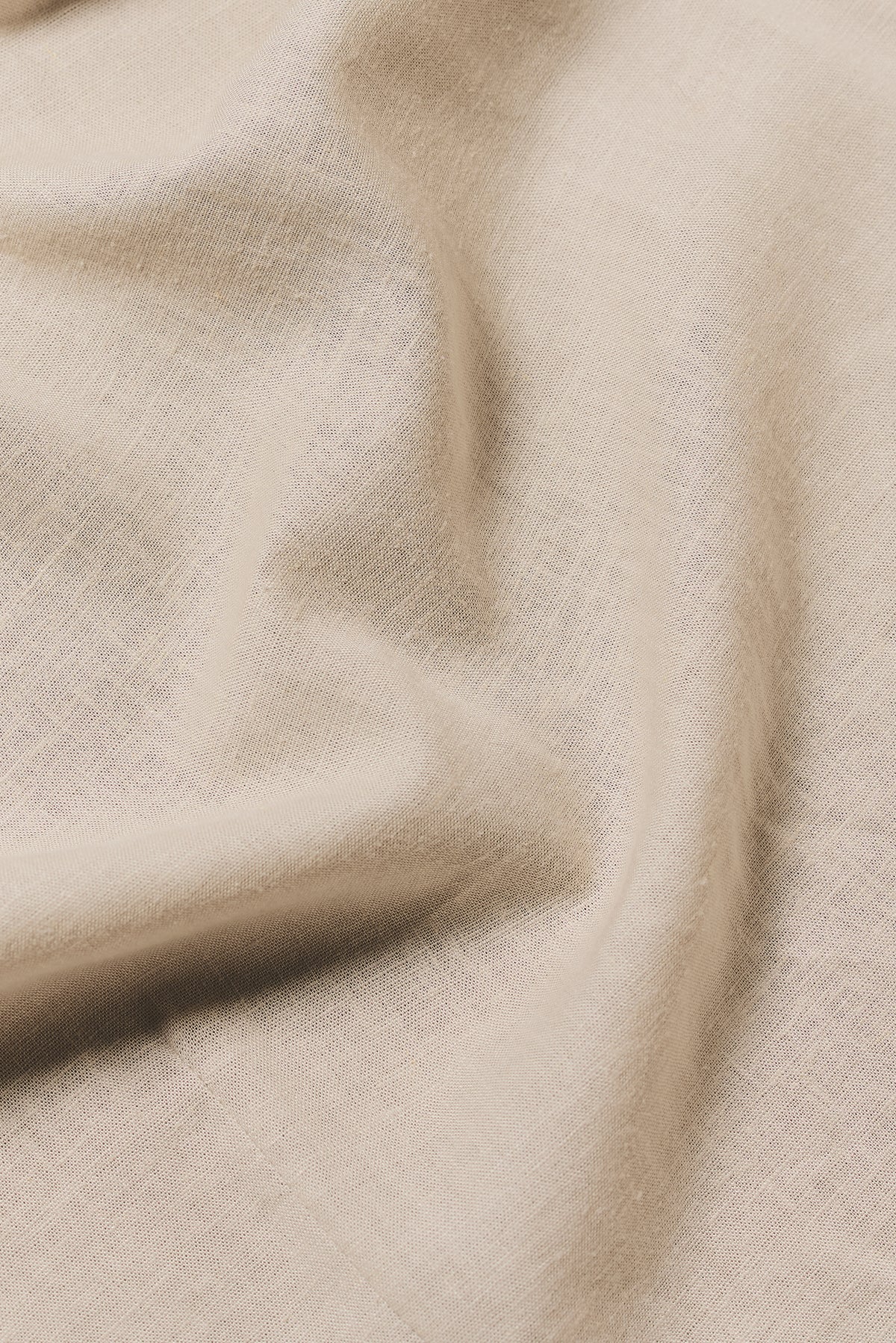 Stretch Linen Blend Cuban Collar Shirt in Stone - TAILORED ATHLETE - USA