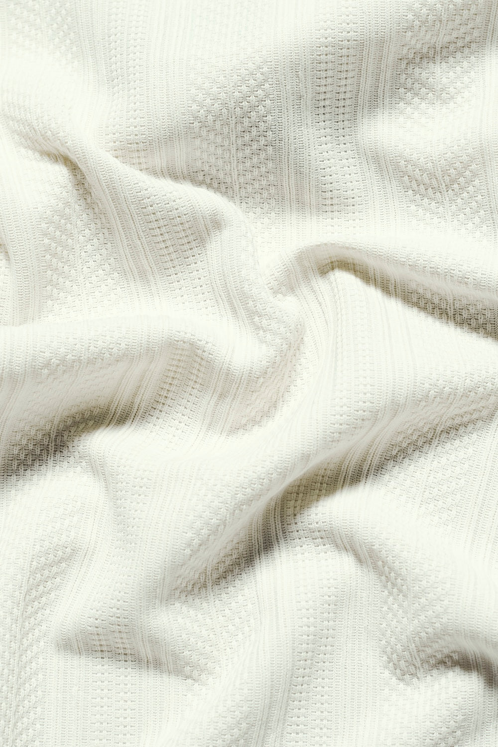 Stripe Patterned Cuban Collar Shirt in Ecru - TAILORED ATHLETE - USA