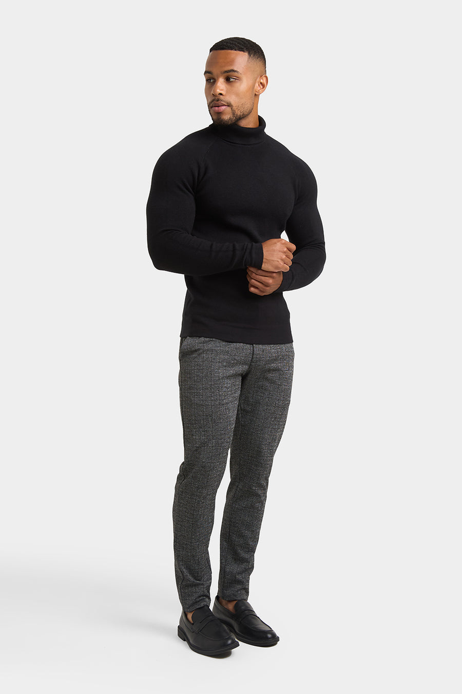 Supersoft Roll Neck in Black - TAILORED ATHLETE - USA