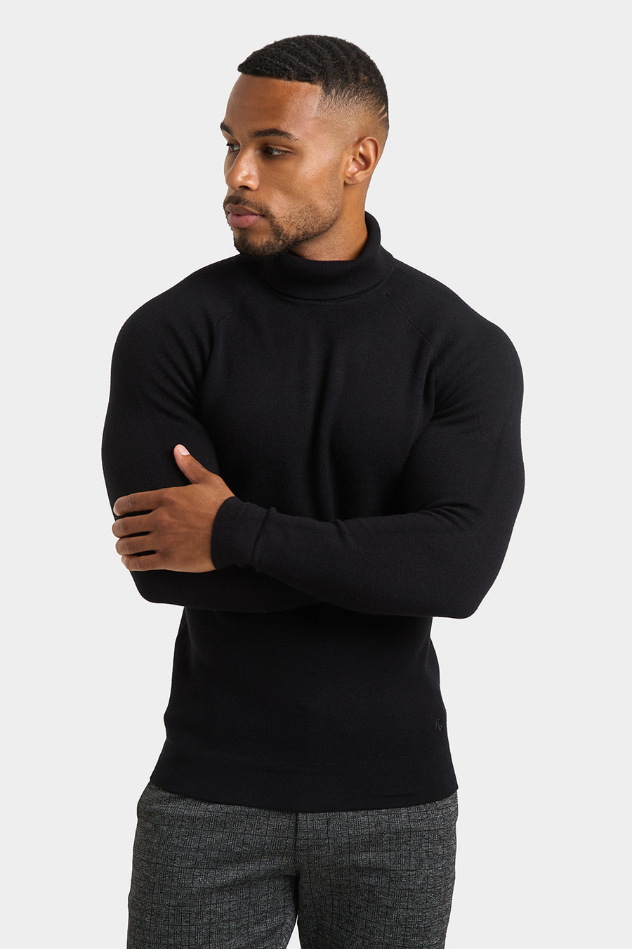 Supersoft Roll Neck in Black - TAILORED ATHLETE - USA