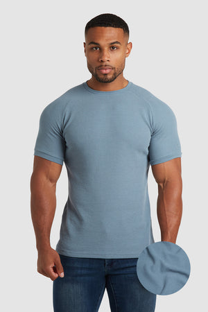Waffle T-Shirt in Slate Blue - TAILORED ATHLETE - USA