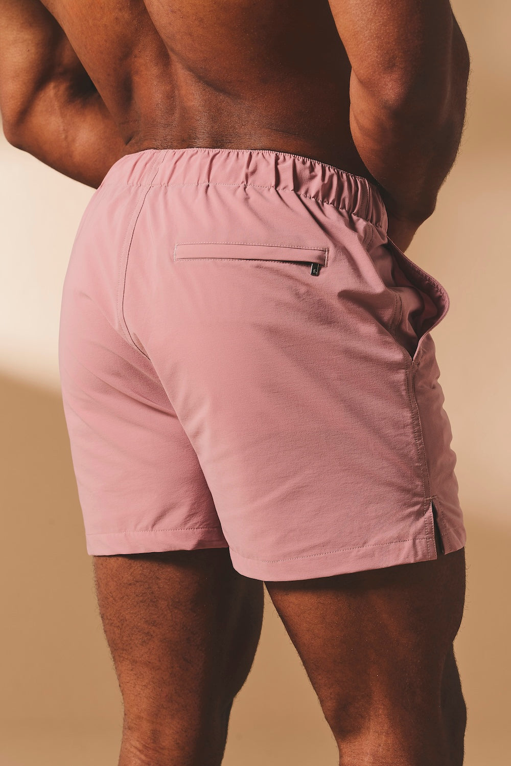 Quick Dry Plain Swim Shorts in Dusky Pink - TAILORED ATHLETE - USA