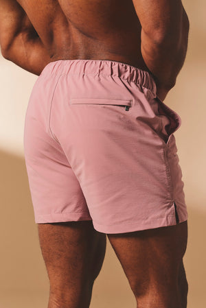 Quick Dry Plain Swim Shorts in Dusky Pink - TAILORED ATHLETE - USA