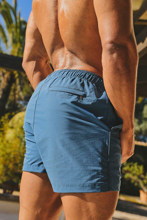 Quick Dry Piped Swim Shorts in Airforce and Navy - TAILORED ATHLETE - USA