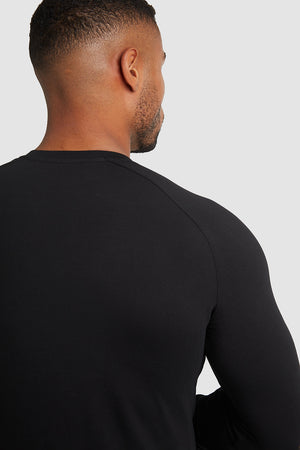 Athletic Fit T-Shirt (LS) in Black - TAILORED ATHLETE - USA