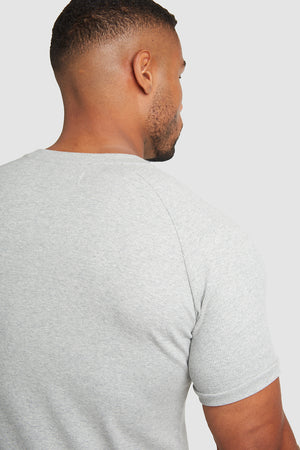 Ribbed T-Shirt in Mid Grey Marl - TAILORED ATHLETE - USA