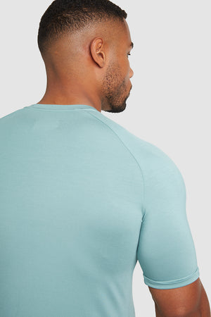 Bamboo Loop Back T-Shirt in Smoked Green - TAILORED ATHLETE - USA