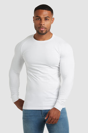 Athletic Fit T-Shirt (LS) in White - TAILORED ATHLETE - USA