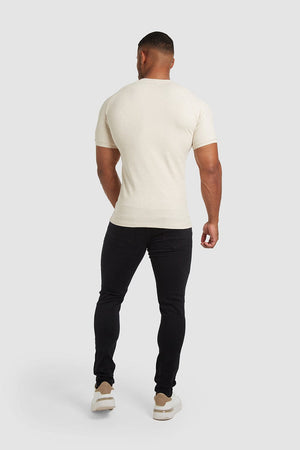 Ribbed T-Shirt in Natural Marl - TAILORED ATHLETE - USA