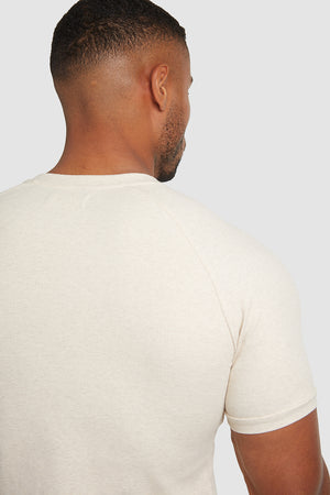 Ribbed T-Shirt in Natural Marl - TAILORED ATHLETE - USA