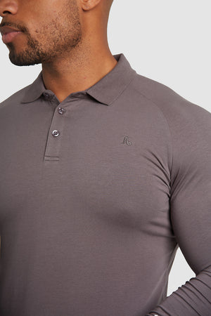 Athletic Fit Polo (LS) in Mole - TAILORED ATHLETE - USA