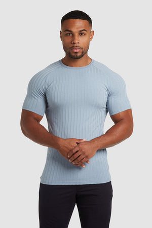 Wide Rib T-Shirt in Ice - TAILORED ATHLETE - USA