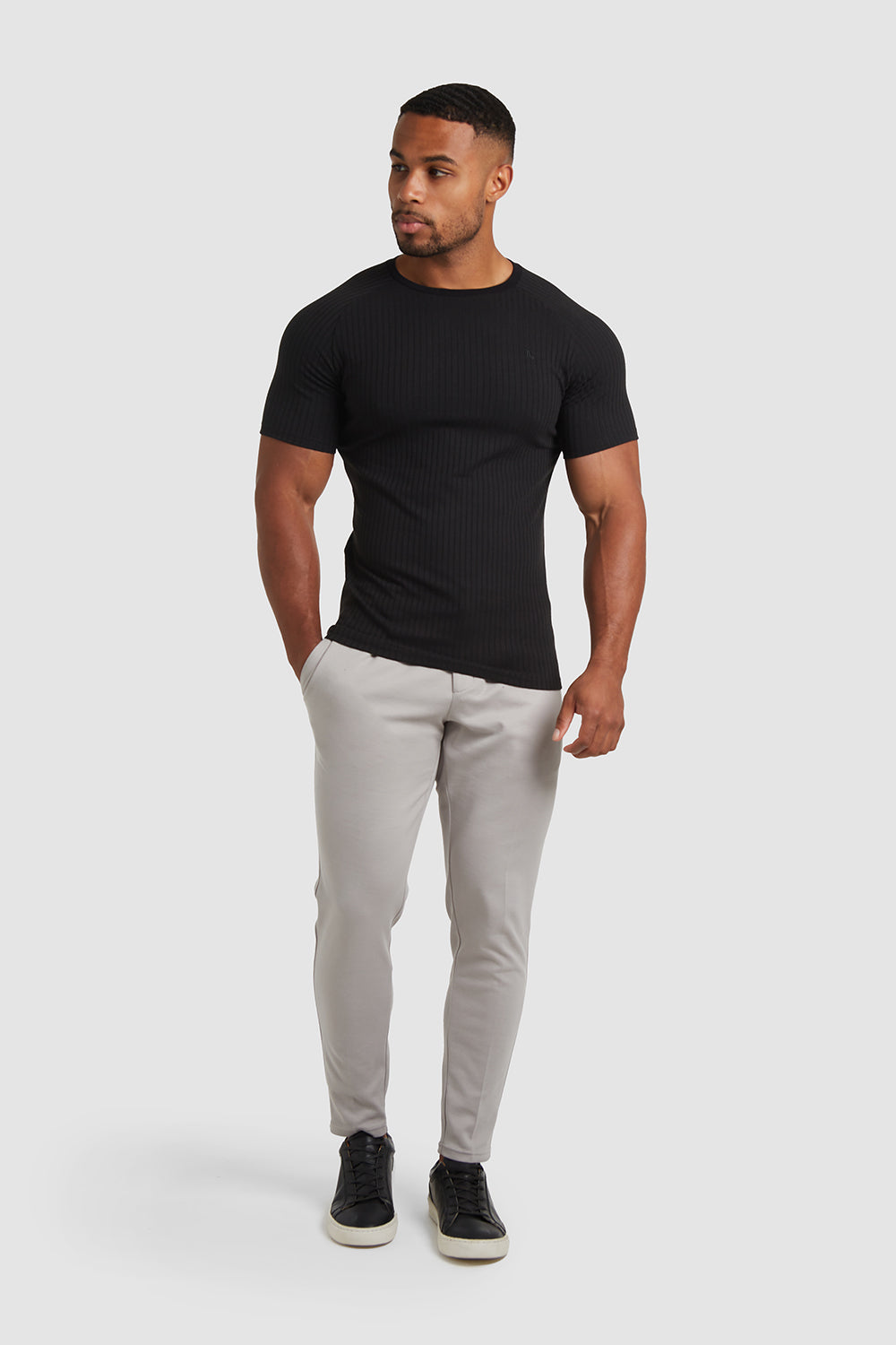 Gymshark Ribbed Long Sleeve T-Shirt - Black