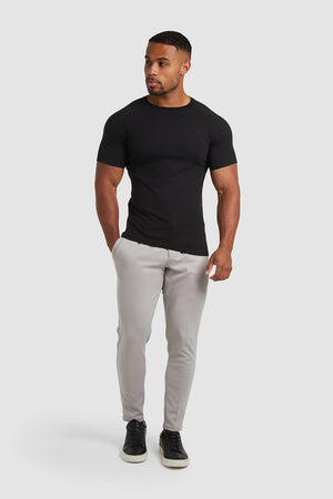 Ribbed T-Shirt in Black - TAILORED ATHLETE - USA