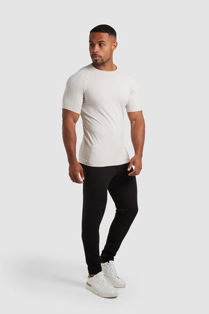 Wide Rib T-Shirt in Chalk - TAILORED ATHLETE - USA