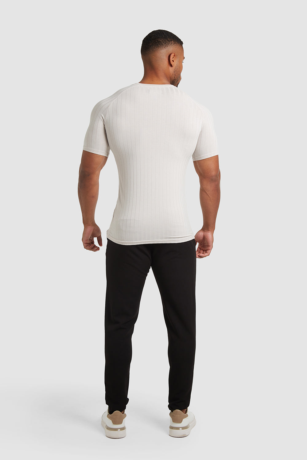 Ribbed Long Sleeve Polo in Truffle - TAILORED ATHLETE - USA