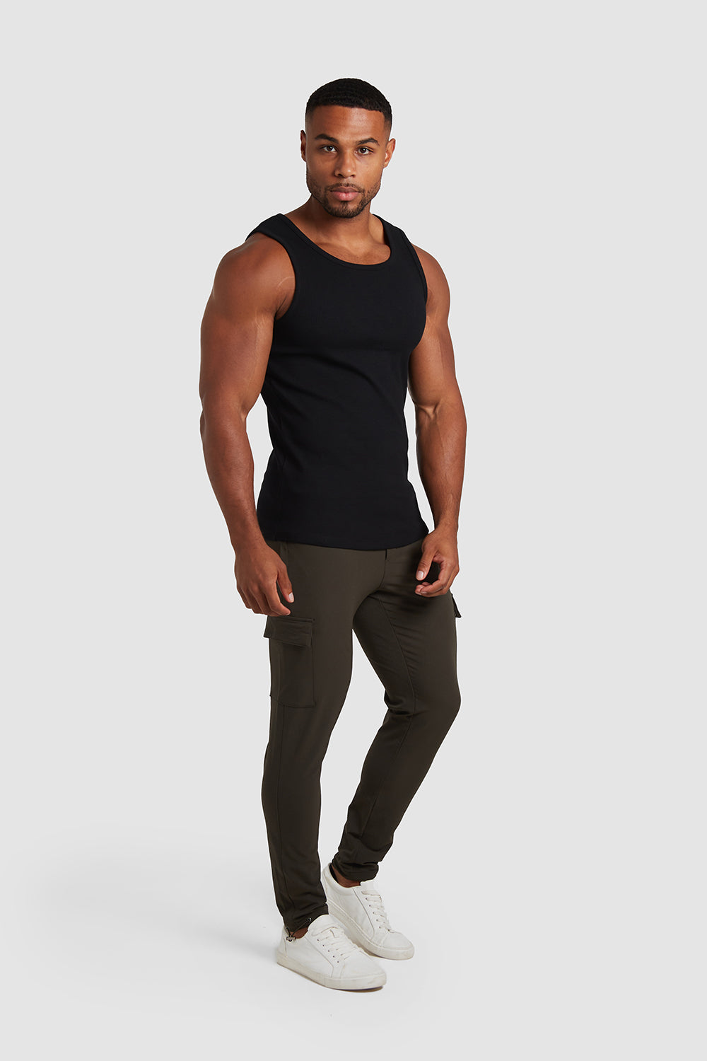Ribbed Vest In Black, Tailored Athlete Shirts