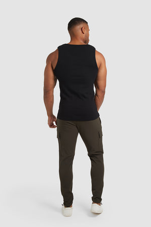 Ribbed Vest in Black - TAILORED ATHLETE - USA