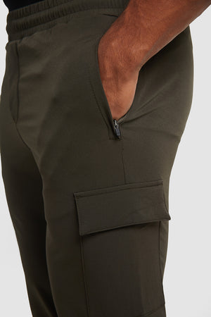 Tech Cargo Trousers in Dark Khaki - TAILORED ATHLETE - USA
